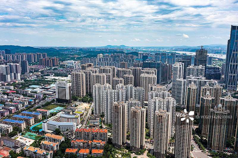 航拍湖南长沙城市景观图片素材