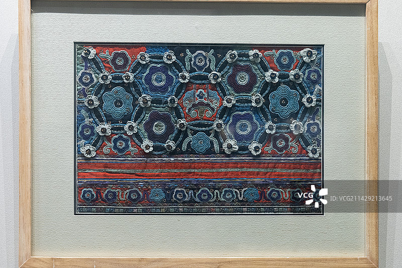 贵州博物馆的苗族刺绣图片素材