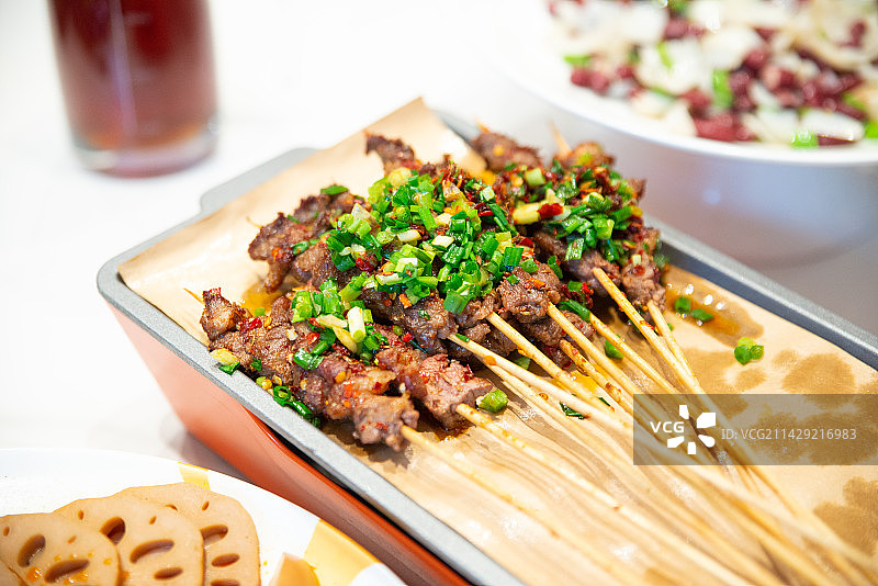 驴肉烤串图片素材