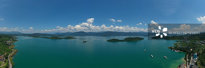 航拍湖南郴州市资兴市东江湖景区图片素材
