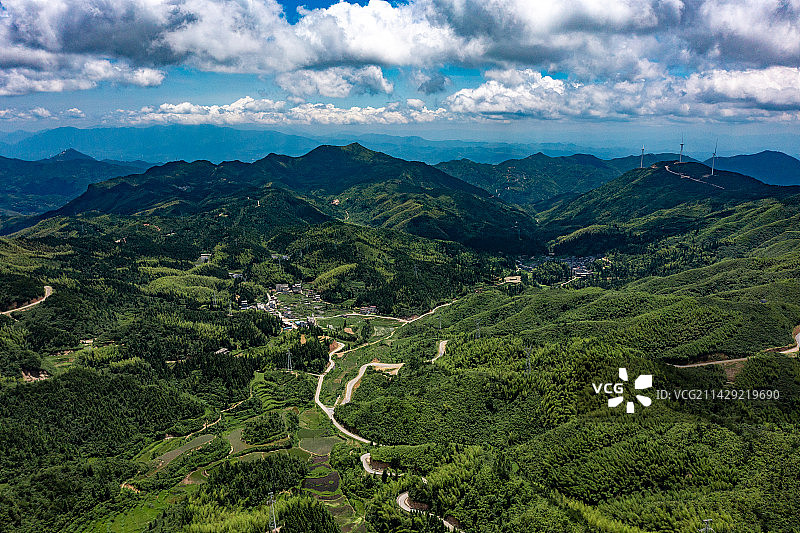 航拍湖南郴州仰天湖大草原图片素材