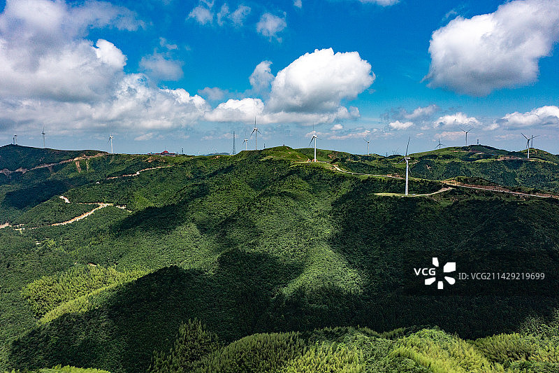 航拍湖南郴州仰天湖大草原图片素材