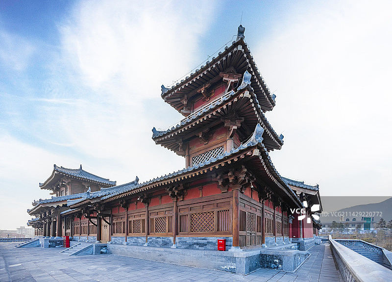 山西太原晋祠公园景观图片素材