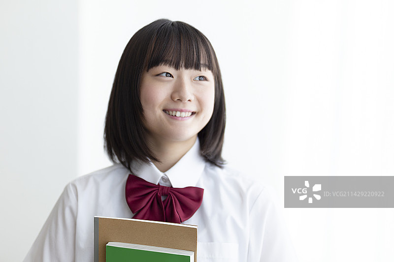 课堂上的高中女生肖像图片素材