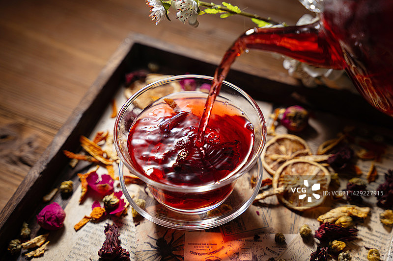 玫瑰花茶图片素材