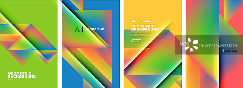 一组抽象背景-重叠图片素材