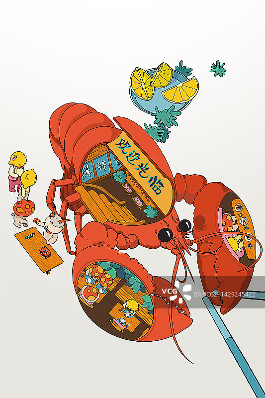 龙虾餐馆图片素材