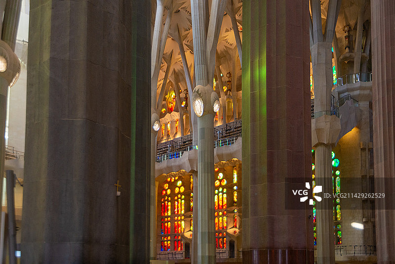 西班牙巴塞罗那高迪建筑作品圣家堂教堂图片素材