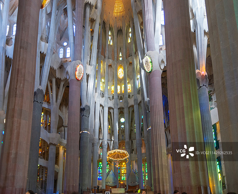 西班牙巴塞罗那高迪建筑作品圣家堂教堂图片素材