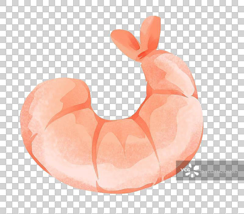 熟食虾仁插画元素图片素材