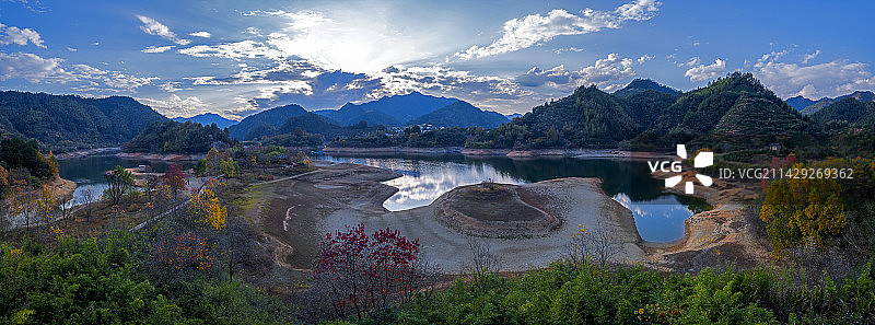 黄山丰乐湖全景图片素材