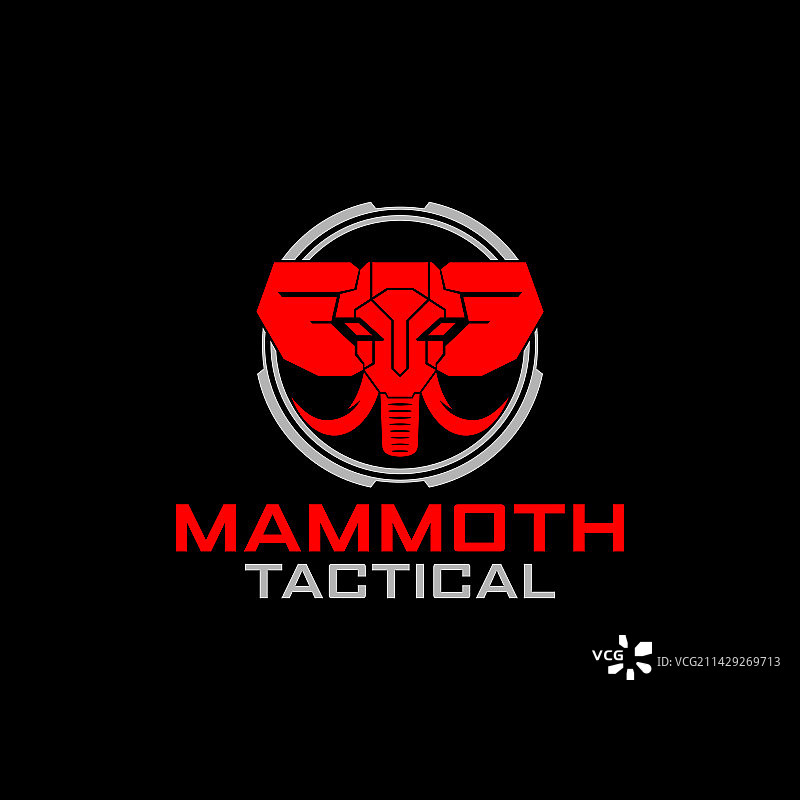 盾牌大象猛犸战术标志模板图片素材