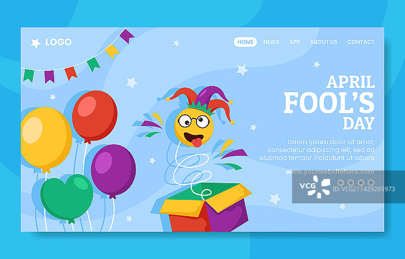 愚人节社交媒体着陆页图片素材