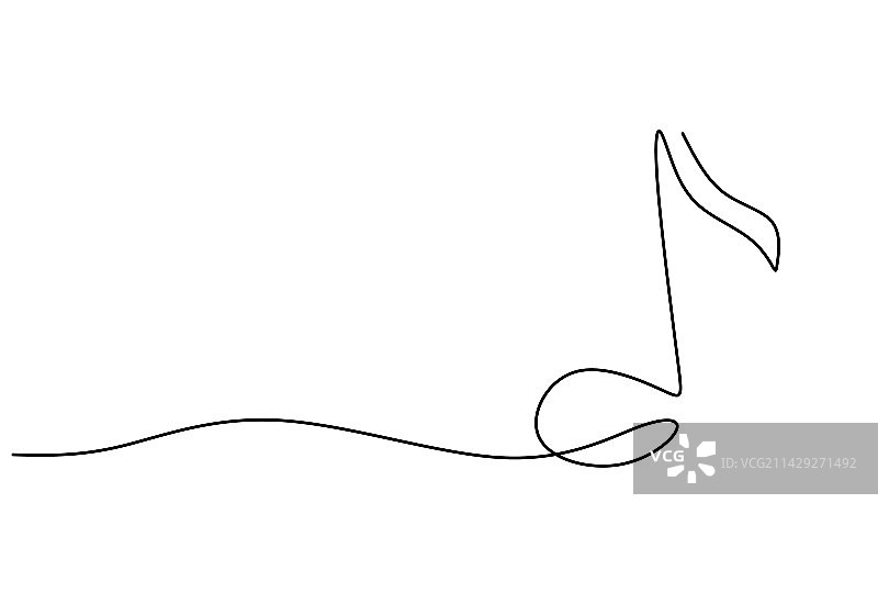 连续音乐符号单线图图片素材