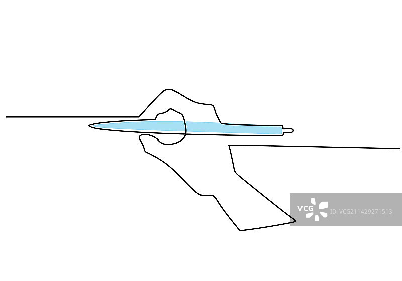 连续单线手写字体图片素材