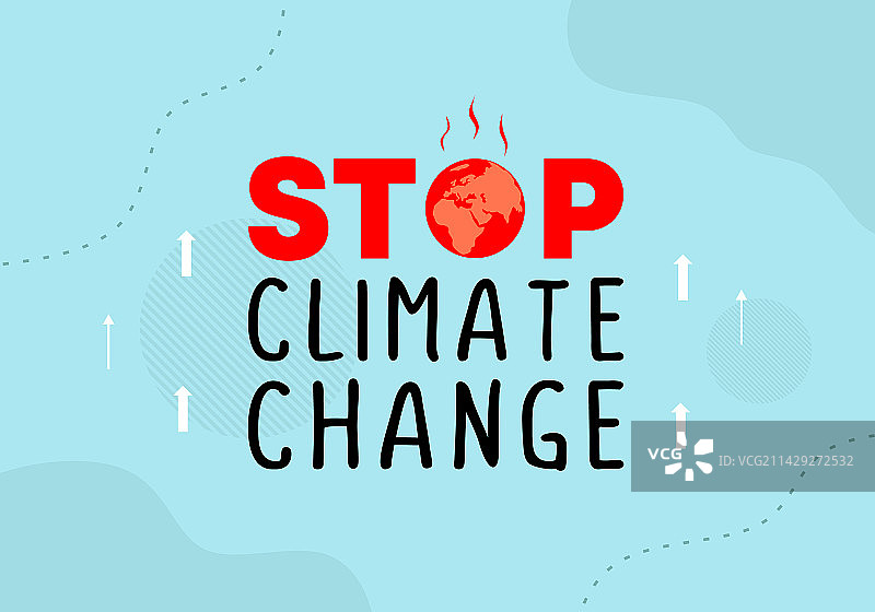 停止气候变化横幅海报背景图片素材