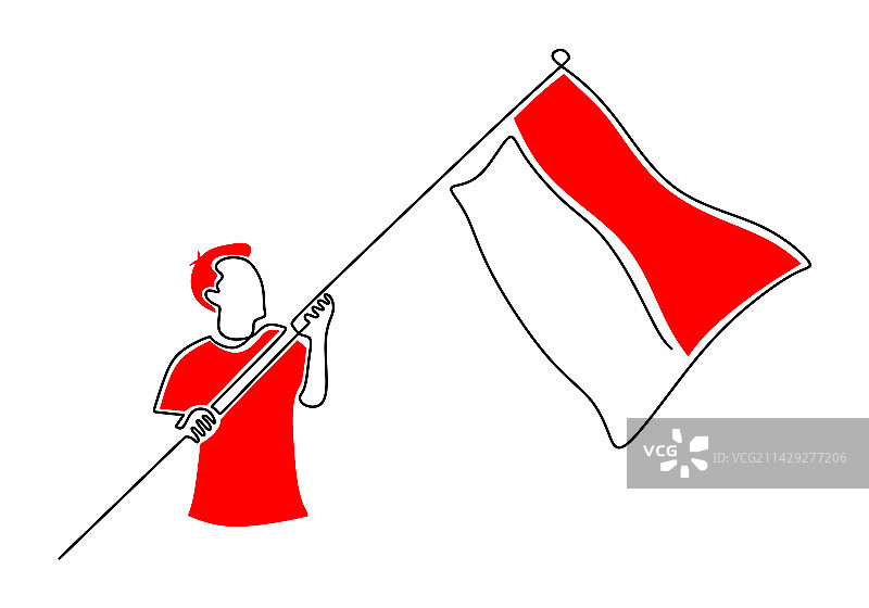 手部单线连续画图片素材