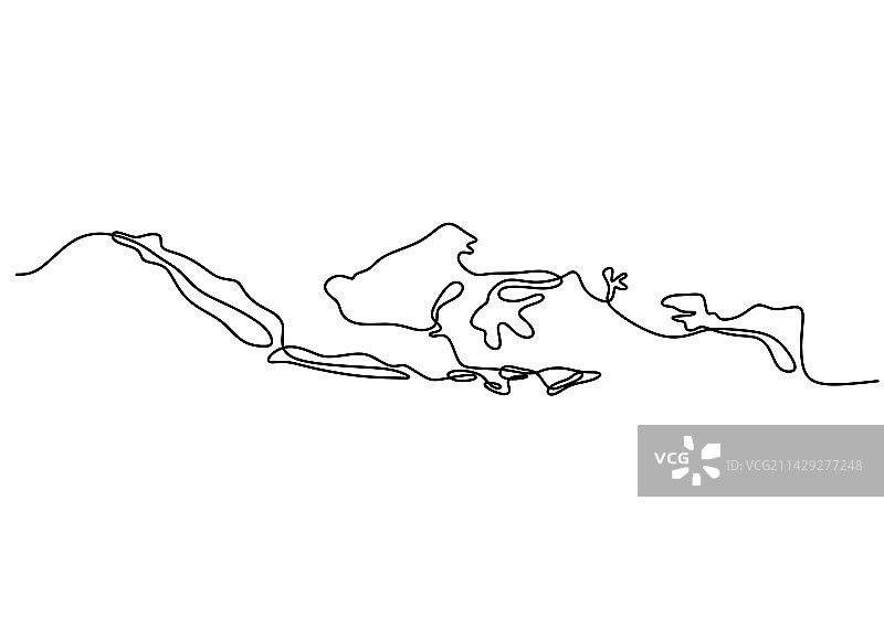 手部单线连续画图片素材