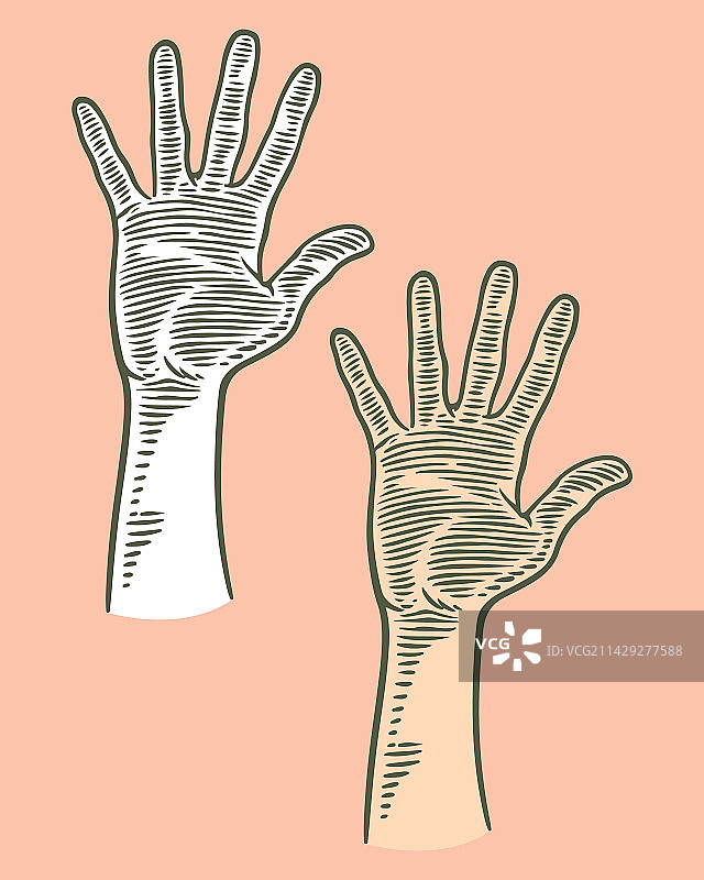 手绘雕刻击掌素材图片素材