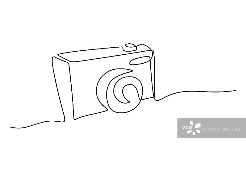 经典复古的连续单线条画图片素材