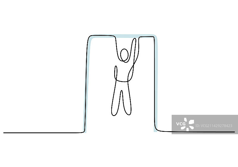 手部单线连续画图片素材