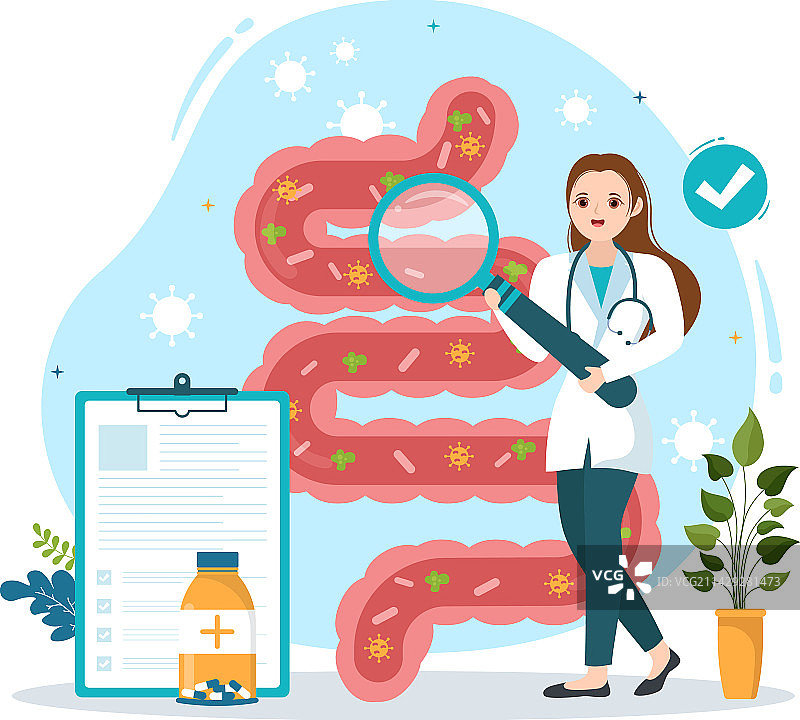 医生进行结肠镜检查图片素材