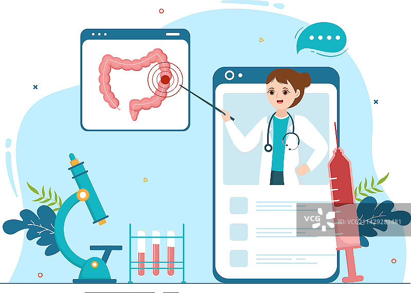 医生进行结肠镜检查图片素材