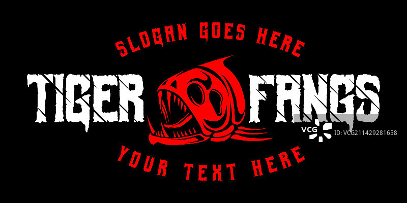 金龙鱼骨骼头部骷髅钓鱼Logo图片素材