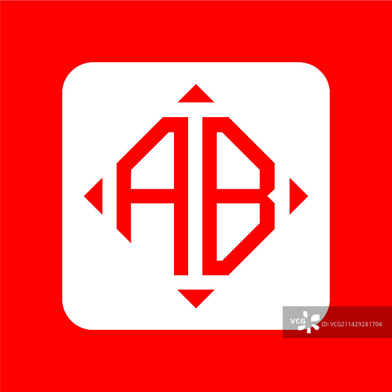 创意简约首字母AB标志设计图片素材