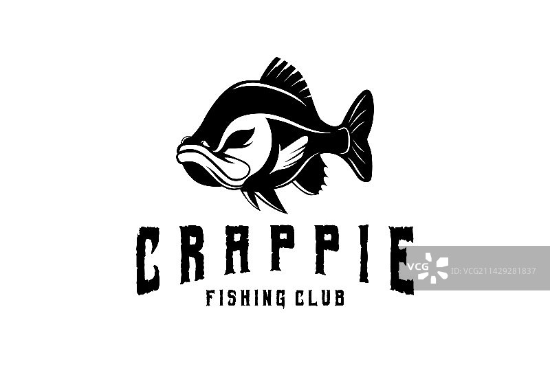 圆鳍鱼钓鱼标志跳跃的鱼设计图片素材