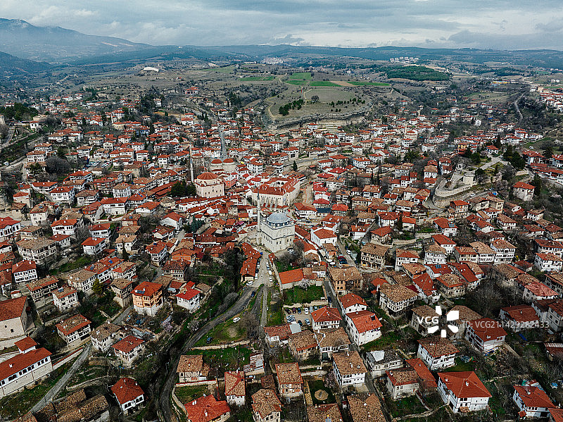 航拍土耳其番红花城Safranbolu图片素材