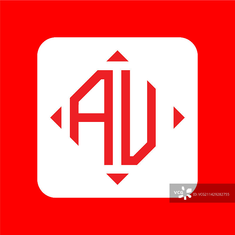 创意简约首字母AV组合logo设计图片素材