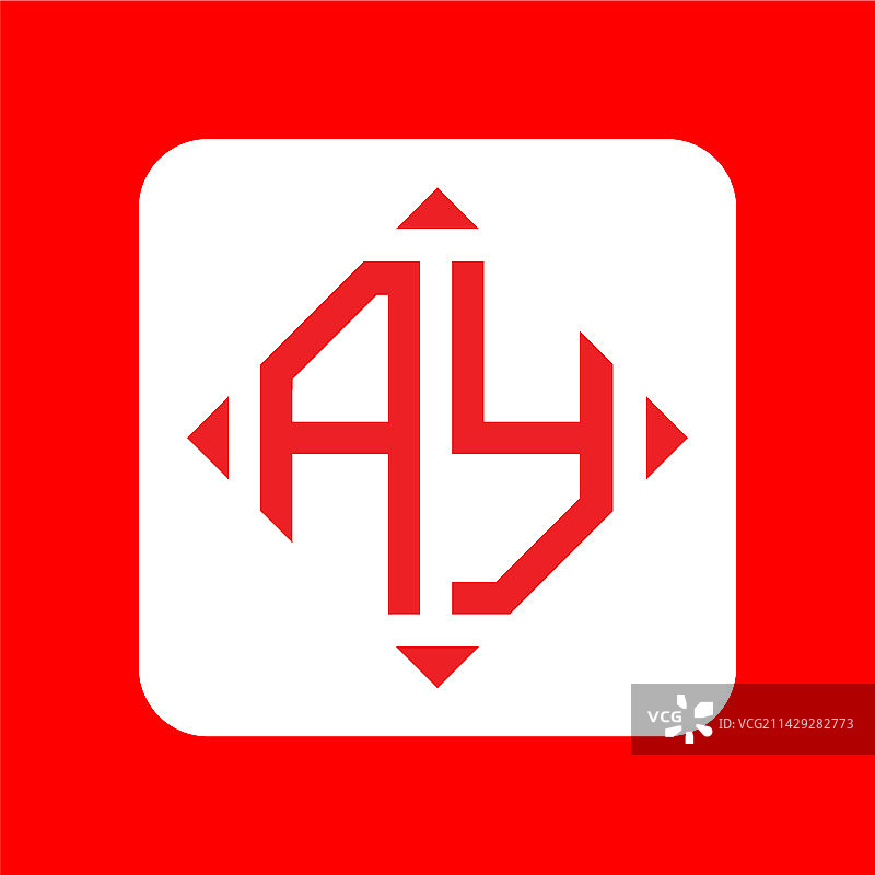 创意简约字母AY首字母Logo设计图片素材