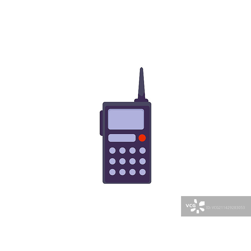 对讲机或手持无线电收发器扁平图标图片素材