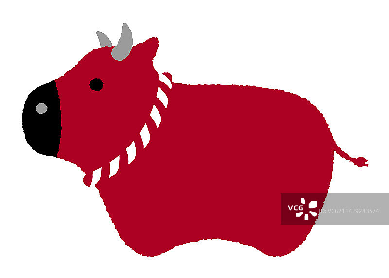 2021卡通牛摆件角色，新年用图片素材