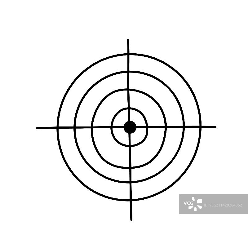 射击涂鸦瞄准线条图标图片素材