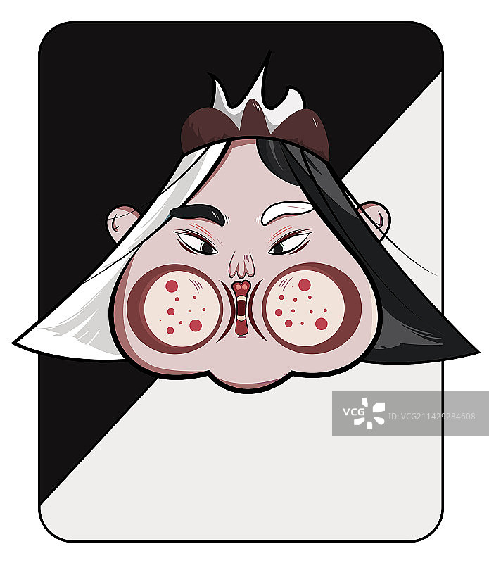 卡通头像插画夸张个性撞色风图片素材