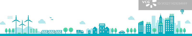 智能生态城市长图图片素材