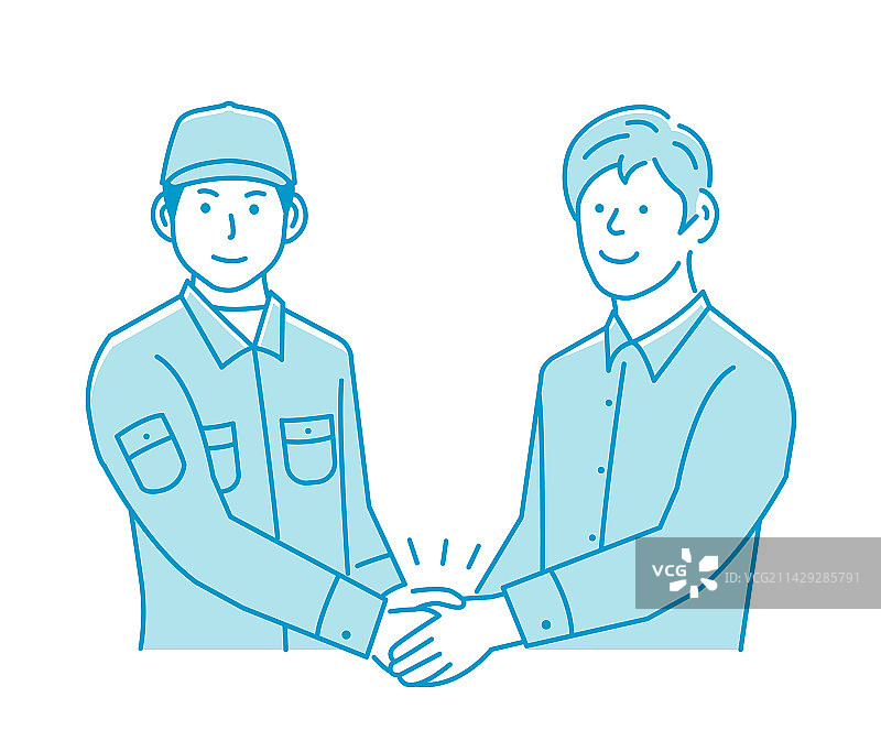 男工人建筑商握手网络图片素材