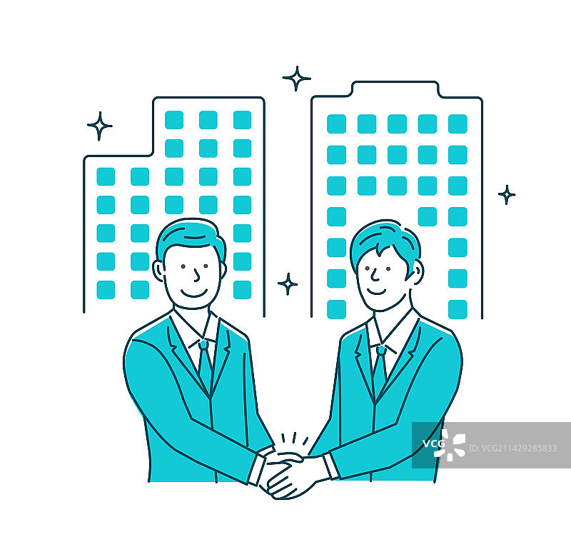 商业伙伴握手图片素材