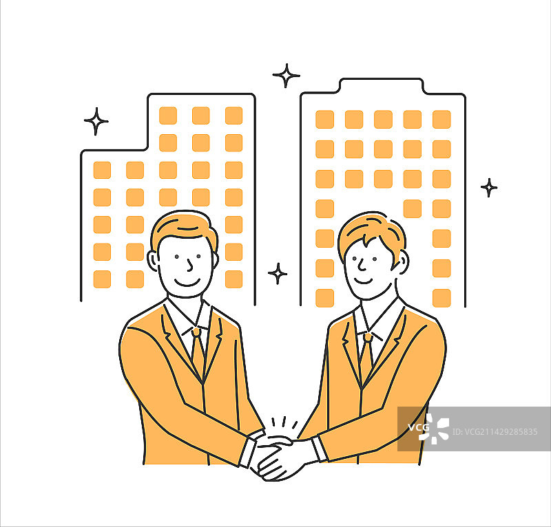 商业伙伴握手图片素材