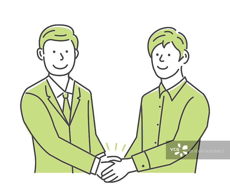 男商人握手图片素材