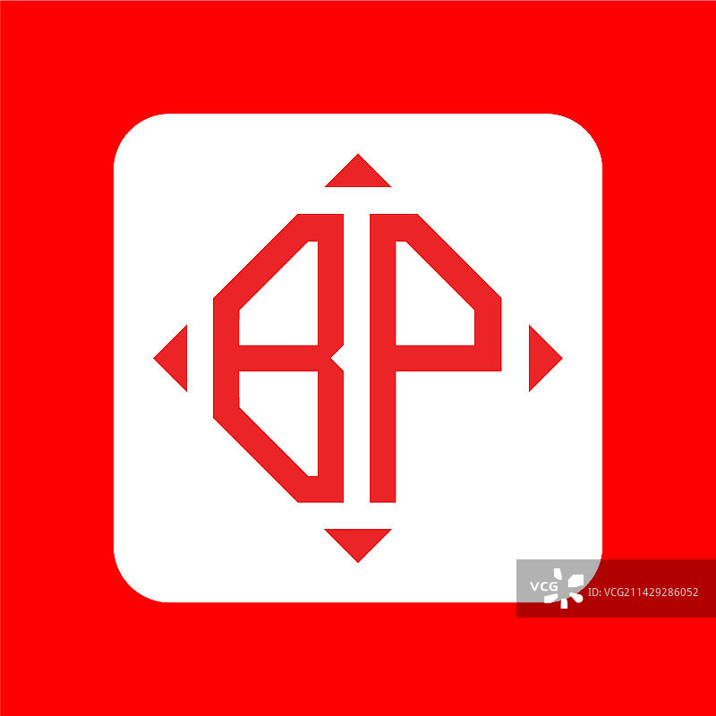 创意简约首字母BP标志设计图片素材