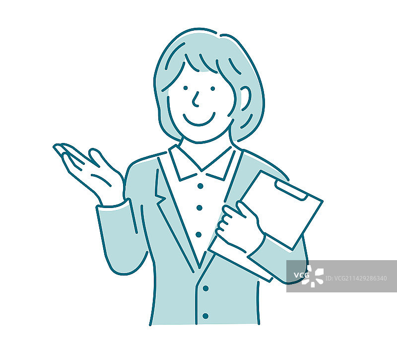 年轻女销售员图片素材