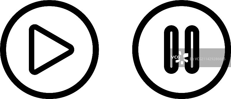 播放暂停按钮图标图片素材