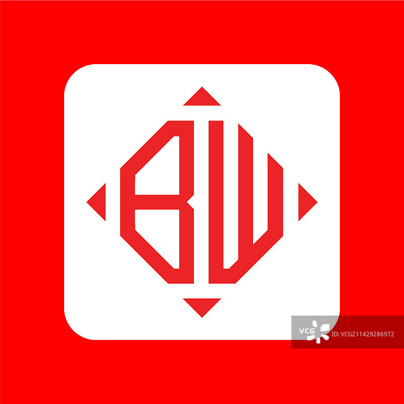 创意简约首字母组合黑白Logo设计图片素材