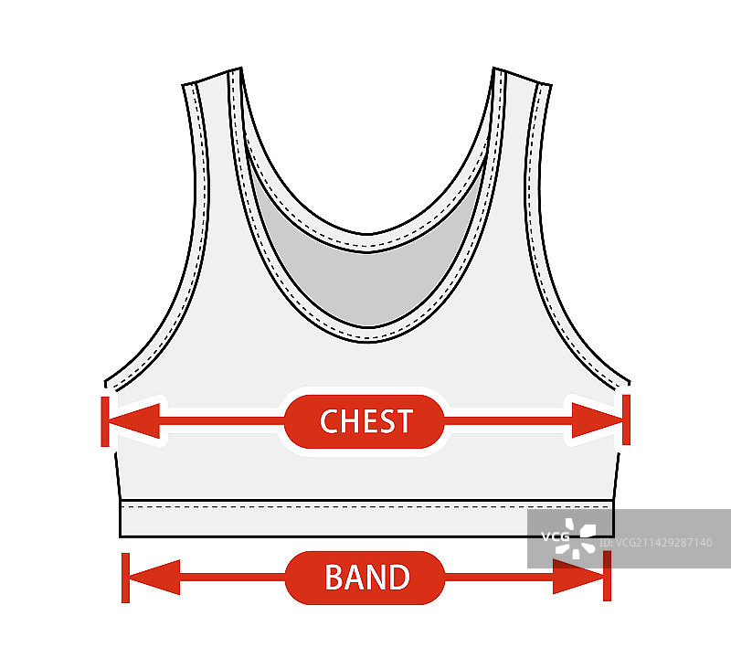 女士运动文胸尺码表图片素材