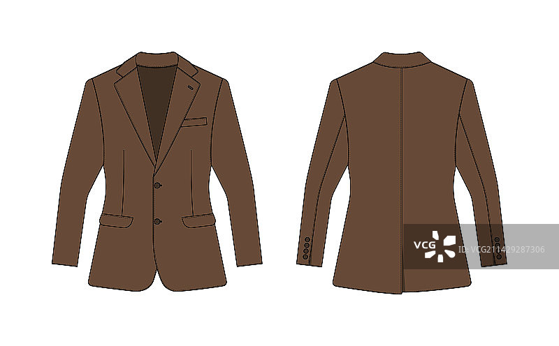 棕色西装外套模板图片素材