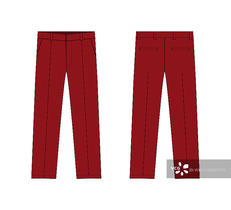 红色西裤模板图片素材