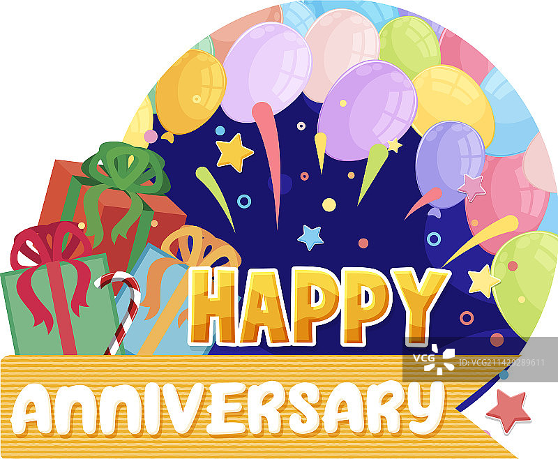 用于banner或海报的周年纪念消息图片素材